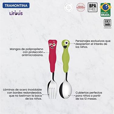 Imagem de Jogo de Talheres Infantil Colorido Tramontina Lirous 02 Peças