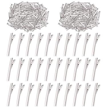 Imagem de Swpeet Kit de clipes de cabelo jacaré de 200 peças de 5,6 cm - 5,6 cm, perfeito para grampos de cabelo de metal com ponta única para acessórios de penteados (5,2 cm)