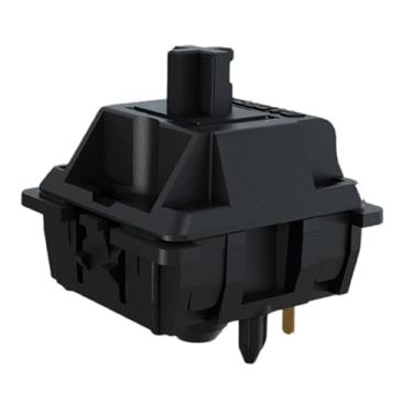 Imagem de GUYEKS Interruptores de teclado pré-lubrificados GATERON Oil King V2, interruptores lineares pretos de 5 pinos 55gf compatíveis com teclado mecânico MX DIY (108 peças, preto)