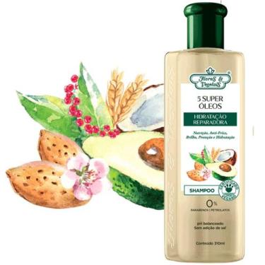 Imagem de Shampoo Vegano Hidratação Reparadora Flores & Vegetais 5 Super Óleos 3