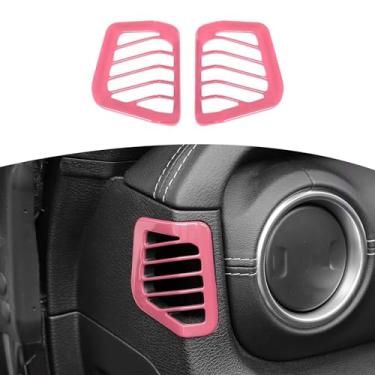 Imagem de Jeliker Sahara Rubicon Willys de saída de ar lateral acessórios interiores ABS decoração para Jeep Wrangler JL JLU 2018-2022 para Jeep Gladiator JT Pink Sport Sahara Rubicon Willys
