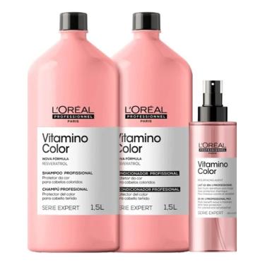 Imagem de  Loreal Vitamino Color Shampoo 1,5l + Cond 1,5l + Leave 190ml