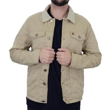 Imagem de Jaqueta Masculina Freesurf Sarja Forrada Lã Caqui - 110902-Masculino