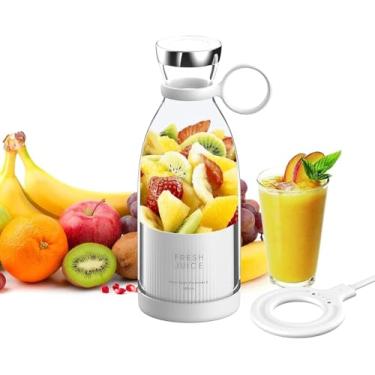 Imagem de Garrafa Juicer Liquidificador Elétrico Portátil Recarregável COPO 350ml Mixer Shake Misturador