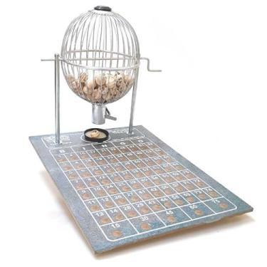 Imagem de Jogo De Bingo Completo Globo Pequeno Nº1 Madeira Profissional 1 A 75