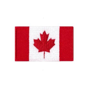 Imagem de Ruoming 1 PÇ Patch de bandeira do Canadá bordado a ferro ou costurado, tático, militar, nacional do Canadá