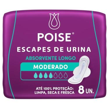 Imagem de Poise® Absorvente para Escapes de Urina Longo Moderado 8un