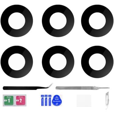 Imagem de BESJMYT Para substituição da lente da câmera traseira Samsung Galaxy A14 5G - Lente de vidro da câmera traseira com adesivo kit de reparo de ferramenta de correção completa Pinça pano de poeira para