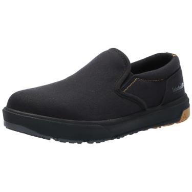 Imagem de Timberland PRO Berkley Sapato de trabalho masculino casual industrial com bico de segurança, Cinza/amarelo-2024 Novo, 3.5