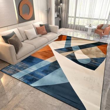 Imagem de Tapetes geométricos modernos para sala de estar, decoração luxuosa e leve para casa, tapetes grandes para quarto, tapetes macios, JH018, flanela, 12,200 x 300 cm, 78,7 x 118 pol.