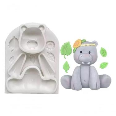 Imagem de Molde Silicone Safari Hipopótamo Cute
