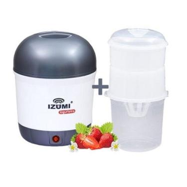 Imagem de Iogurteira Elétrica Cinza+Dessorador Iogurte Natural Grego - Izumi