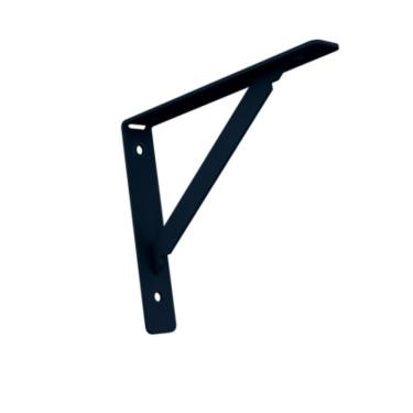 Imagem de Cantoneira Mão Francesa Preta New 20 Cm Reforçada Presto Para Estante