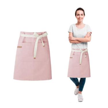 Imagem de Avental de Cintura Rosa Doceria Cafeteria Padaria Spa Vegano 10un - CA