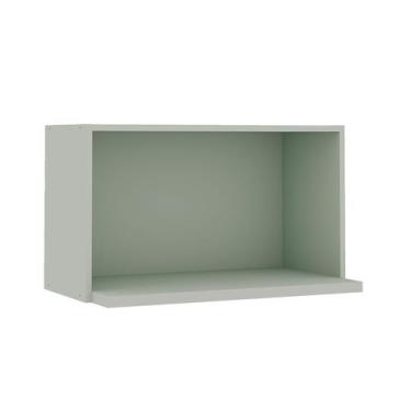 Imagem de Armário Aéreo de Cozinha Iluminata 100% Mdf Mint - Genialflex, Verde, 