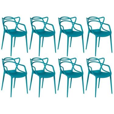 Imagem de Kit 8 Cadeiras Allegra - Turquesa