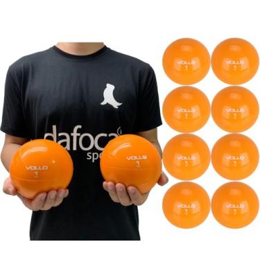 Imagem de Kit 8 Bolas de Peso 1Kg Toning Ball Heavy VP1061 Vollo Sports Laranja