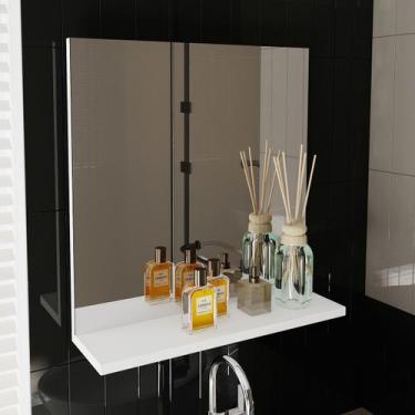 Imagem de Espelho Decorativo 46,5 X 45 Cm Bn3642 Branco - Tecno Mobili, Branco, 