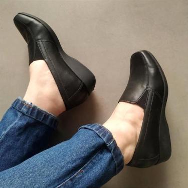 Imagem de Sapato Feminino Super Conforto Firezzi Scarpin Slip On, 36, Preto