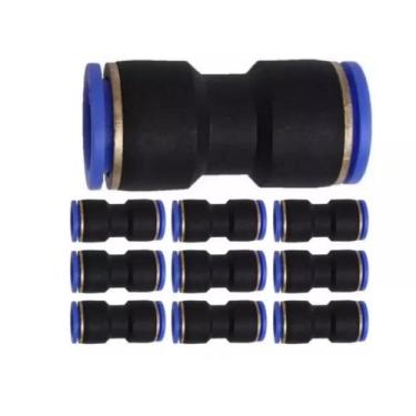 Imagem de 20 Conexão Pneumatica União Emenda Push-in Engate Rapido Mangueira Pu 