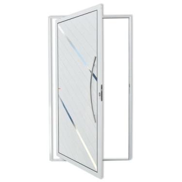 Imagem de Porta de Alumínio Pivotante Lambril 210x120cm com Puxador Duna Super B