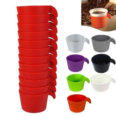 Imagem de Conjunto Copete 12 Porta Copos Descartável Cantinho Do Café Chá Em Plá