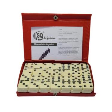 Imagem de Dominó Profissional Jogo Mais Estojo Com 28 Peças - SQ