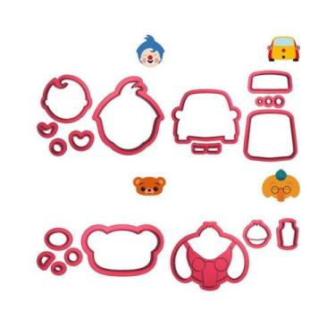 Imagem de Kit 4 Cortadores Circo Carro Elefante Urso Plim Plim - DOCE IMPRESSO, 
