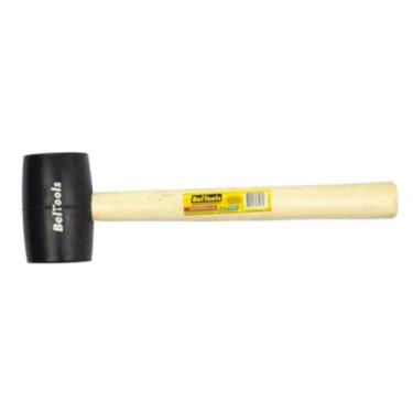 Imagem de Martelo de Borracha 60mm Preto cabo Madeira Beltools