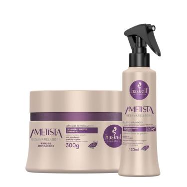 Imagem de Kit Haskell Ametista Desamarelador Mascara 300g + Fluido 120mL