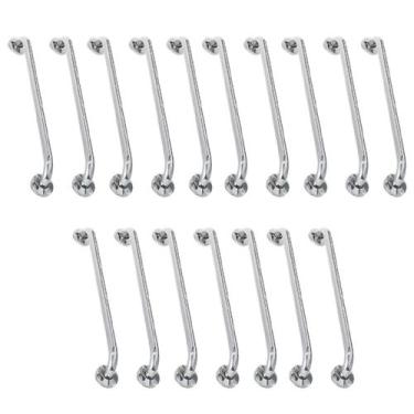 Imagem de Alça de Apoio 80cm Barra Inox Kit 17 Unidades Idoso Cadeirante Banheir