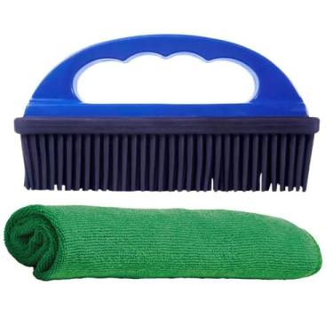 Imagem de Escova de Silicone Remove Pelos de Animais Pano Microfibra - VONIXX