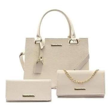 Imagem de Bolsa Carteira Feminina Para Festa E Dia Dia Kit Com 3 Peças - Lavive 