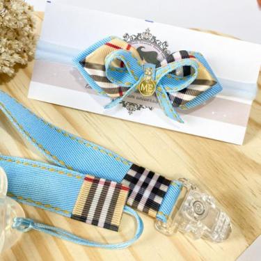 Imagem de Faixa Cabelo Infantil Menina Prendedor Chupeta Kit 2 Unid - Mundo Enca