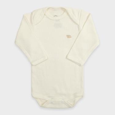 Imagem de Body Infantil Manga Longa em Malha Lisa - Baby Duck, 3, Marfim
