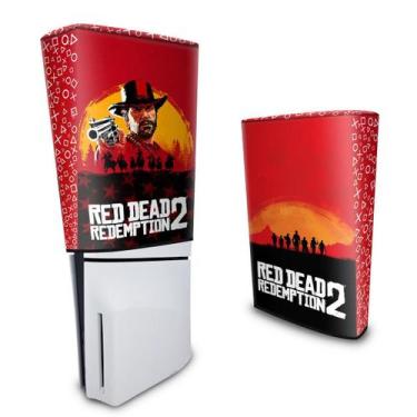 Imagem de Capa compatível PS5 Slim Vertical Anti Poeira - Red Dead Redemption 2 