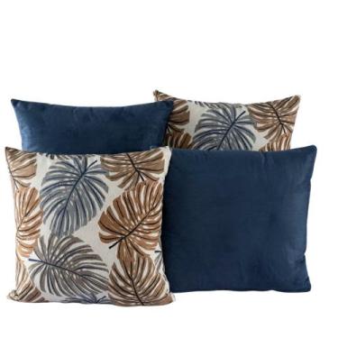Imagem de Almofada Estampada Jacquard Decorativas com Ziper 4 unidades - Mariall