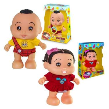Imagem de Kit Com 2 Bonecos Turma Da Mônica Baby Fala Frases Licenciado Cascão e