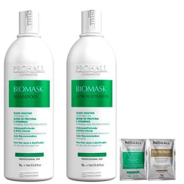 Imagem de Kit Hidratação Profunda Profissional Biomask Prohall 1L