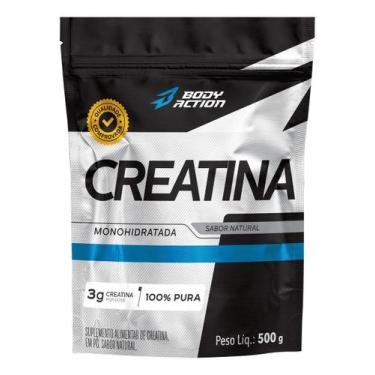 Imagem de Creatina Monohidratada 500g - 100% Pura - Bodyaction, Sem sabor