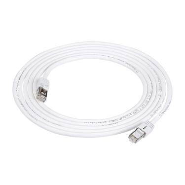 Imagem de Cabo de conexão Ethernet Amazon Basics RJ45 Cat 7 3m branco