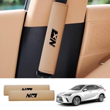 Imagem de Treesiche Almofada de ombro para cinto de segurança de couro Nappa, capa de cinto de segurança para Lexus NX 350h 250 450h +