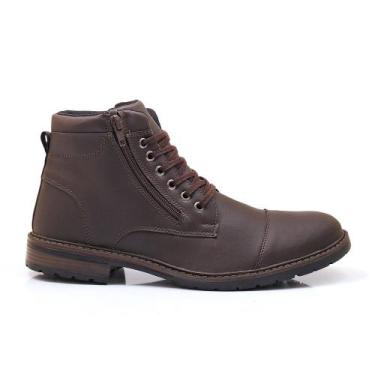 Imagem de Bota Coturno Casual Masculino Confort - FRANBOOTS, Café, 39