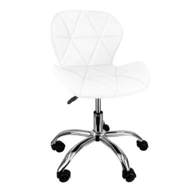 Imagem de Cadeira Slim Office Estofada Base Giratória Cromada - Lianto Decor, Br