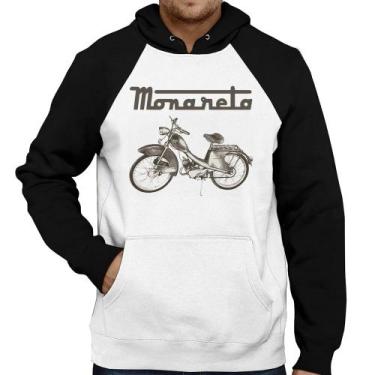Imagem de Moletom Ciclomotor Monareta - Foca na Moda, Branco, Preto, M