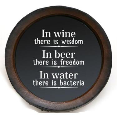 Imagem de Quadro Porta Rolhas Redondo In Wine Wisdom pequeno 1053 - Karin Grace,