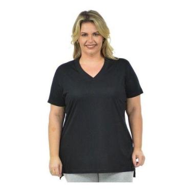 Imagem de Blusa Gola V Longa Mullet Plus Size Feminino Tapa Bubum - Vesttuario, 