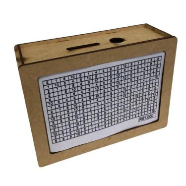 Imagem de Cofre Desafio Mil Método Japonês - Baú Poupança Cofrinho - ANA DECORAÇ