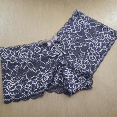 Imagem de Caleçon shortinho cueca feminina em renda transpartente sensual - Calc