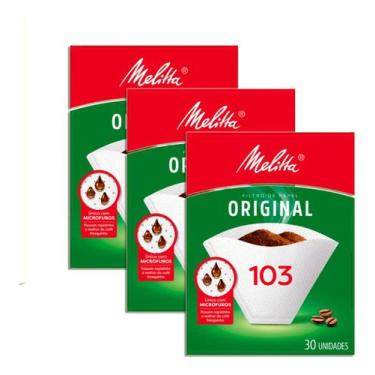 Imagem de Coador De Café De Papel Filtro Melitta N103 Kit 3, Coador de Café Meli